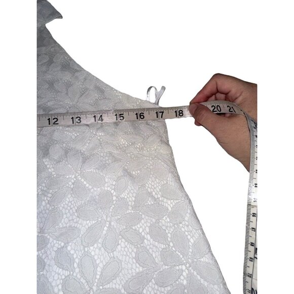 LULUS All My Adoration White Lace Halter Shift Mini Dress Size Small Boho - Picture 3 of 5